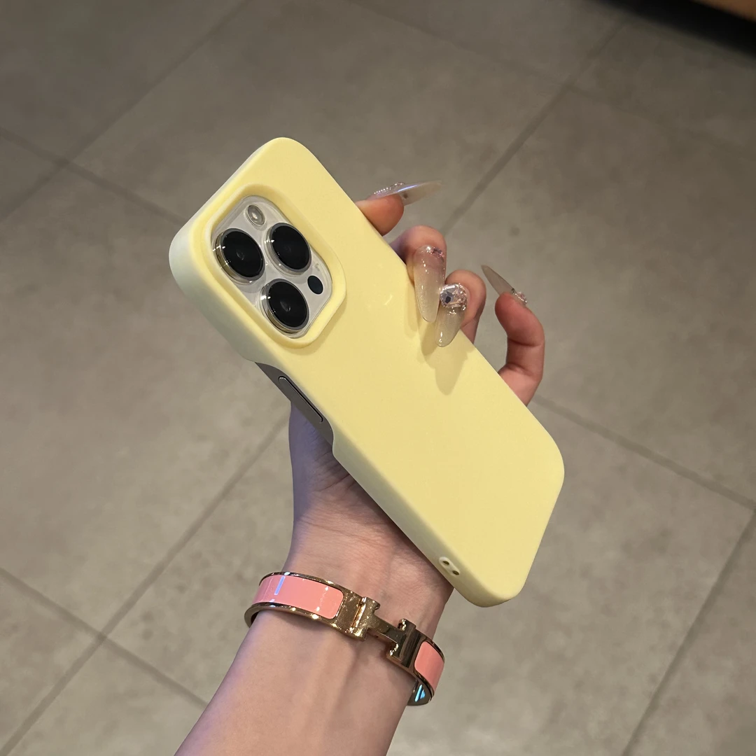 BANCA简约纯色半包大孔适用iPhone15/16promax手机壳苹果14/13