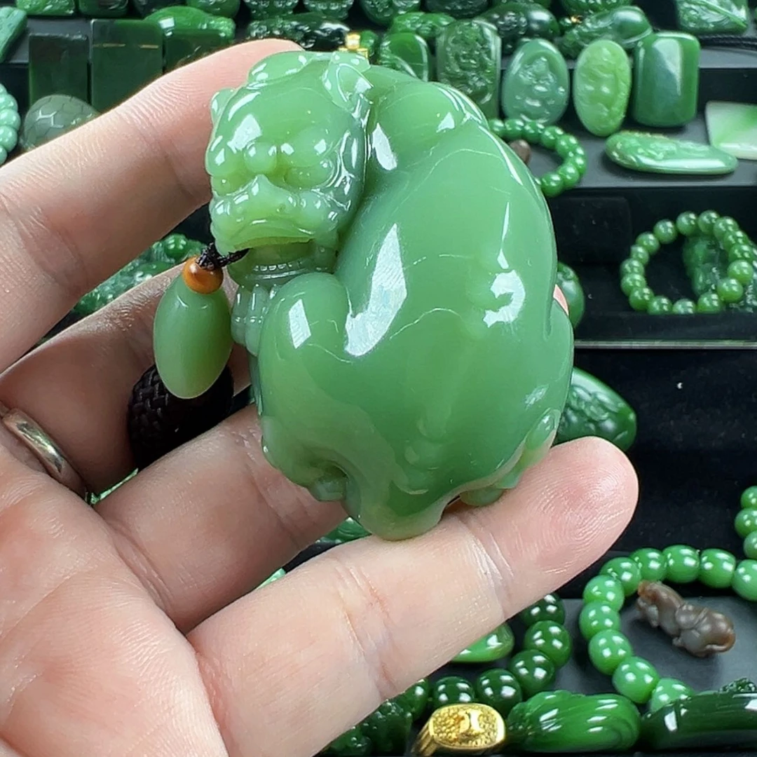 【闪购商品】和田玉（碧玉）未镶嵌把件吃****哥