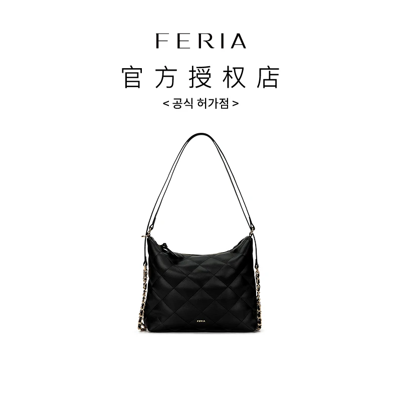 FERIA【菱格饺子包】FE212B096韩国小众品牌时尚简约百搭包包LL