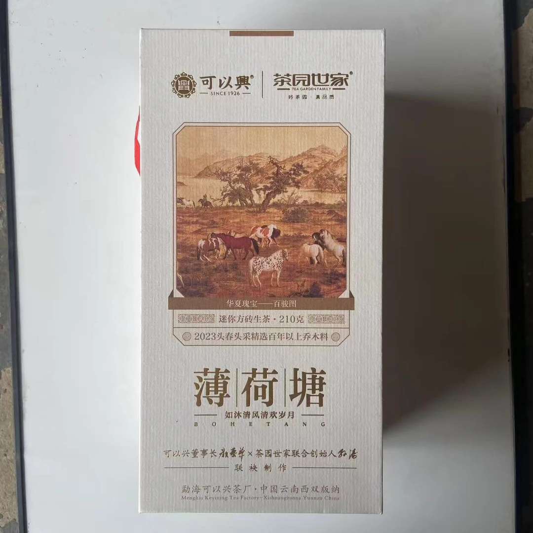 茶园世家可以兴薄荷塘小方片古树普洱7g/砖 生