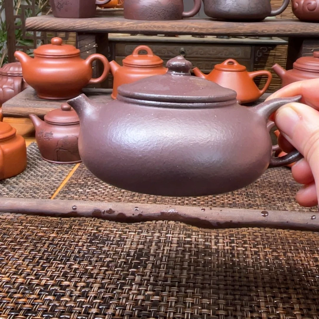 紫砂茶壶宜兴原矿紫砂手工制150