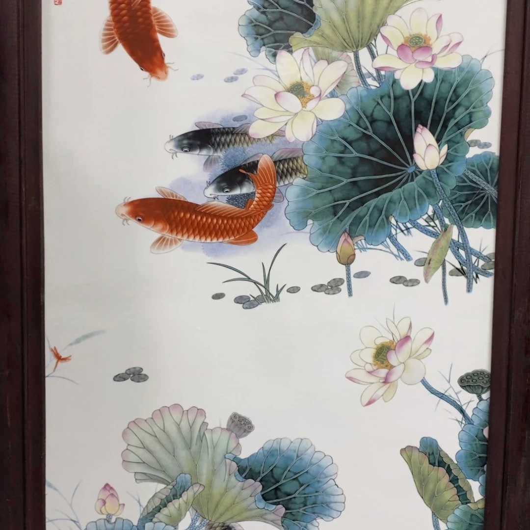 瓷片逆***上景德镇瓷板画柴窑烧制