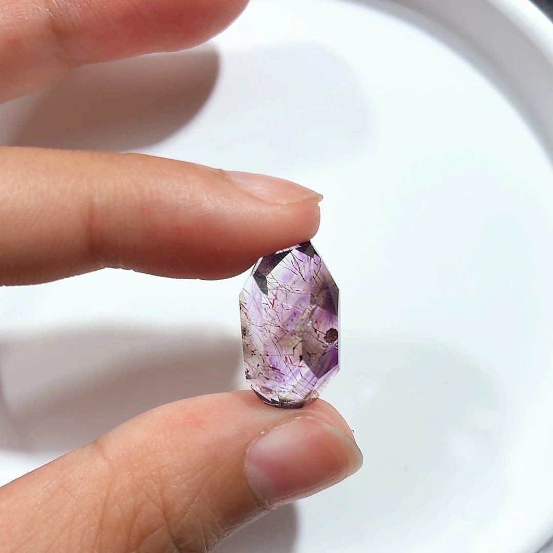 紫晶珠宝半成品银S925镶嵌紫超