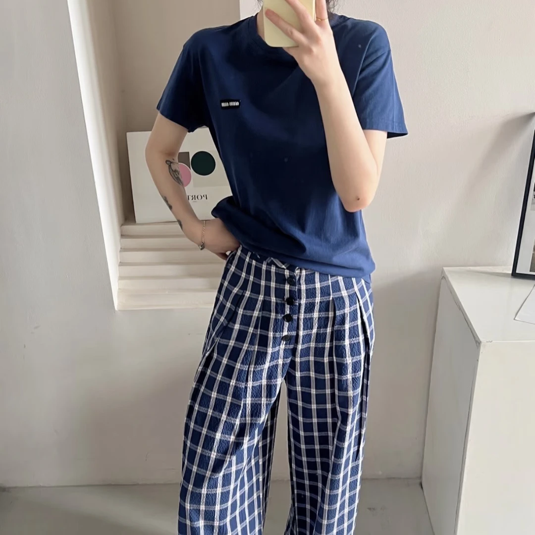 未使用 MIU MIU/缪缪 bb530 25ss标语短袖 棉 s码