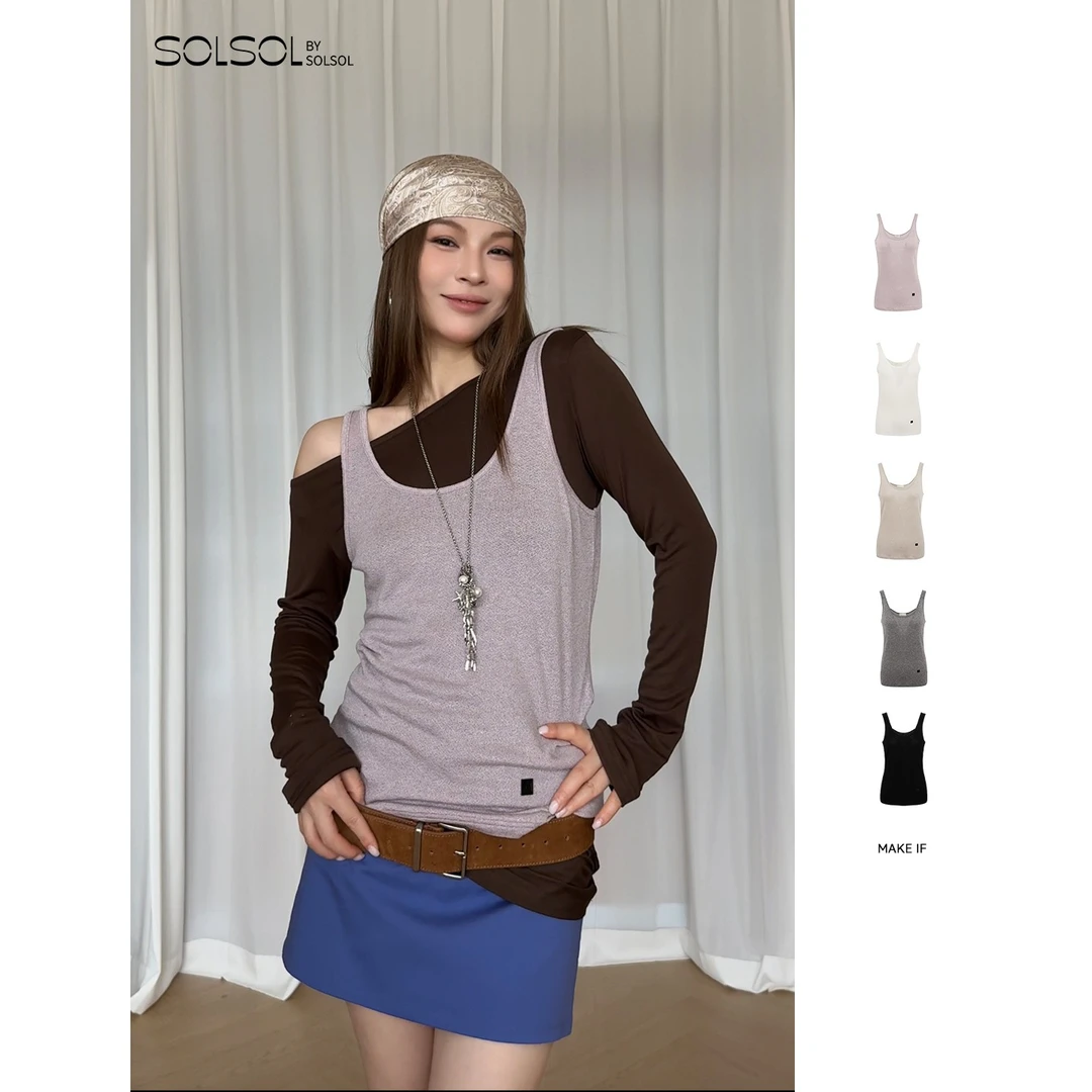 MAKE IF 25早秋新品纯欲慵懒风洋气舒适打底背心 SOLSOL买手店