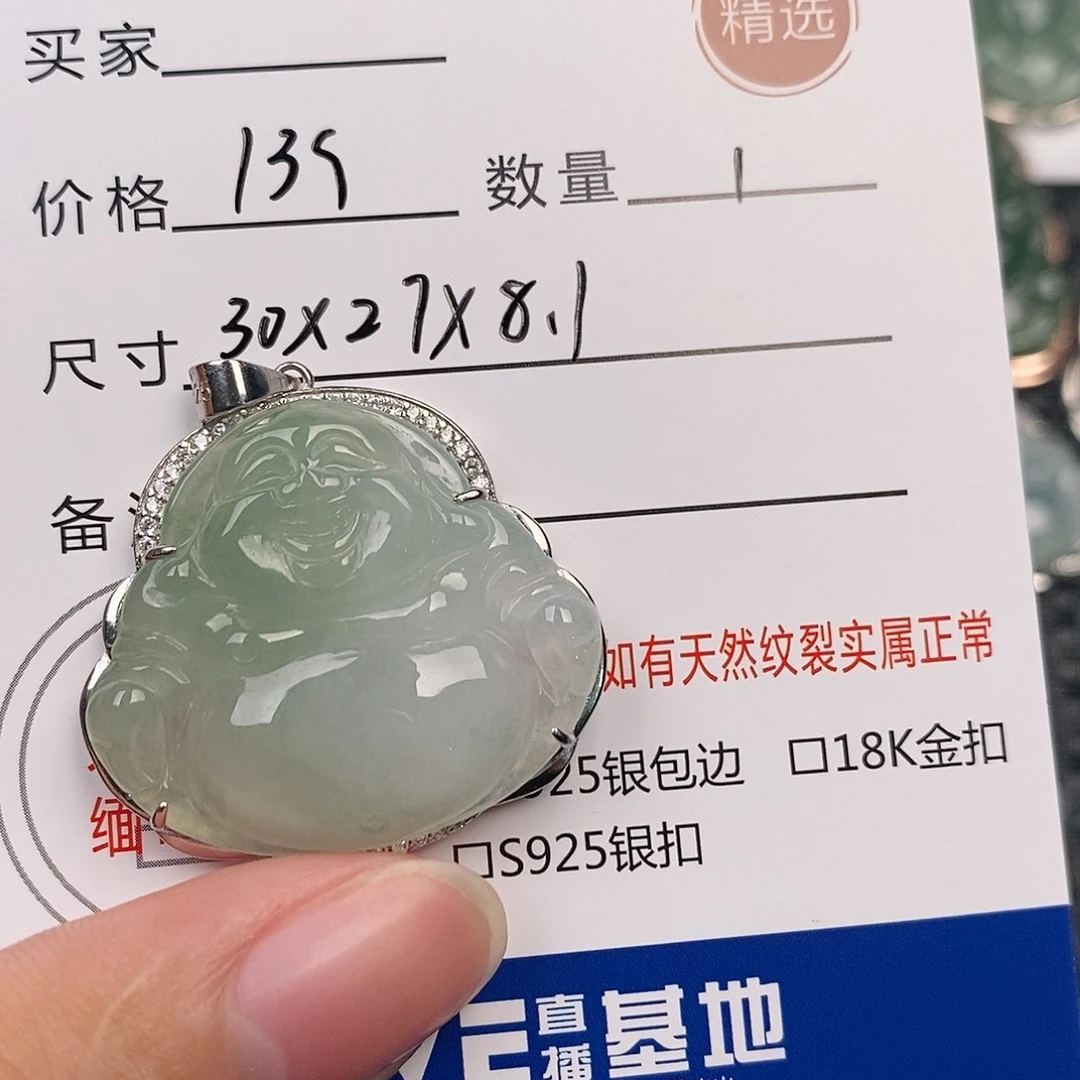 翡翠银S925镶嵌颈饰
