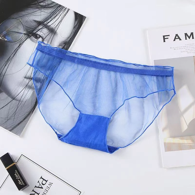 欧美风透明网纱性感夏季薄款低腰无痕速干女士内裤