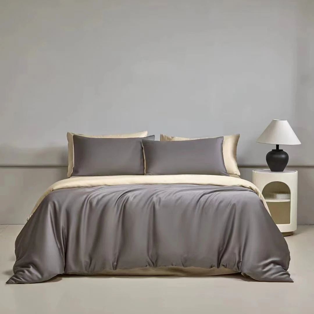 JN-轻奢简约纯色天丝床笠四件套