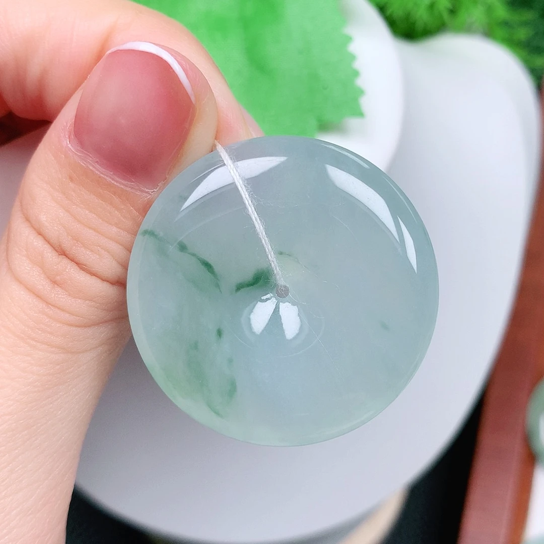 翡翠未镶嵌颈饰平安34-6