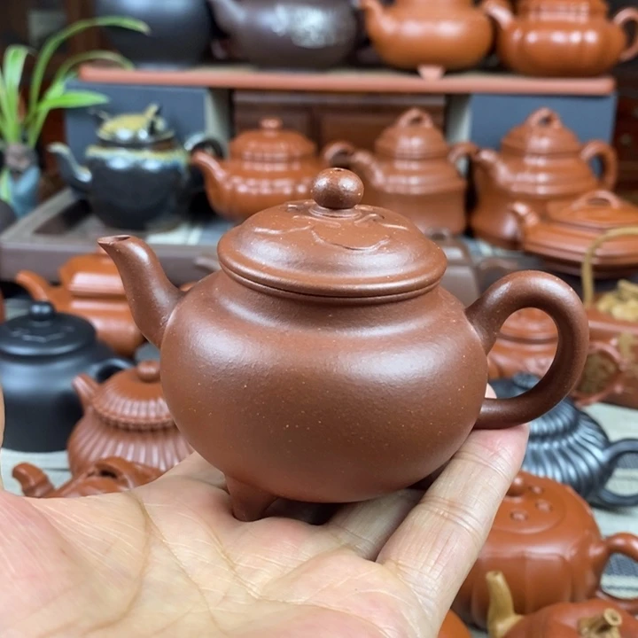 紫砂茶壶大彬如意150-250cc原矿宝山红降坡泥特价