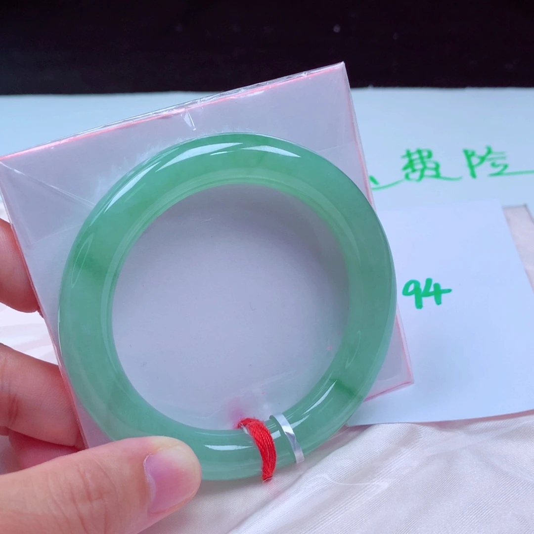 未镶嵌手镯翡翠缅甸天然A货翡翠手镯55.9