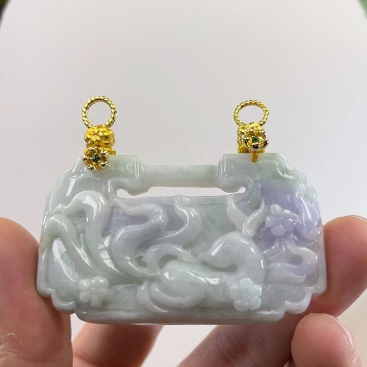 翡翠吊坠(赠链)未镶嵌代编织