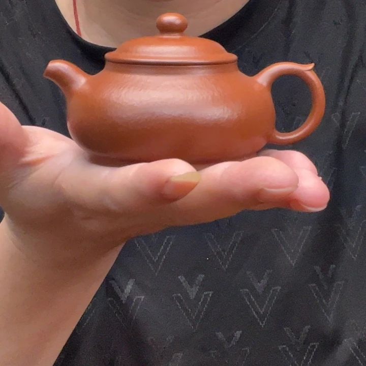 茶壶紫砂抢****?原矿朱泥全手工华颖150毫升