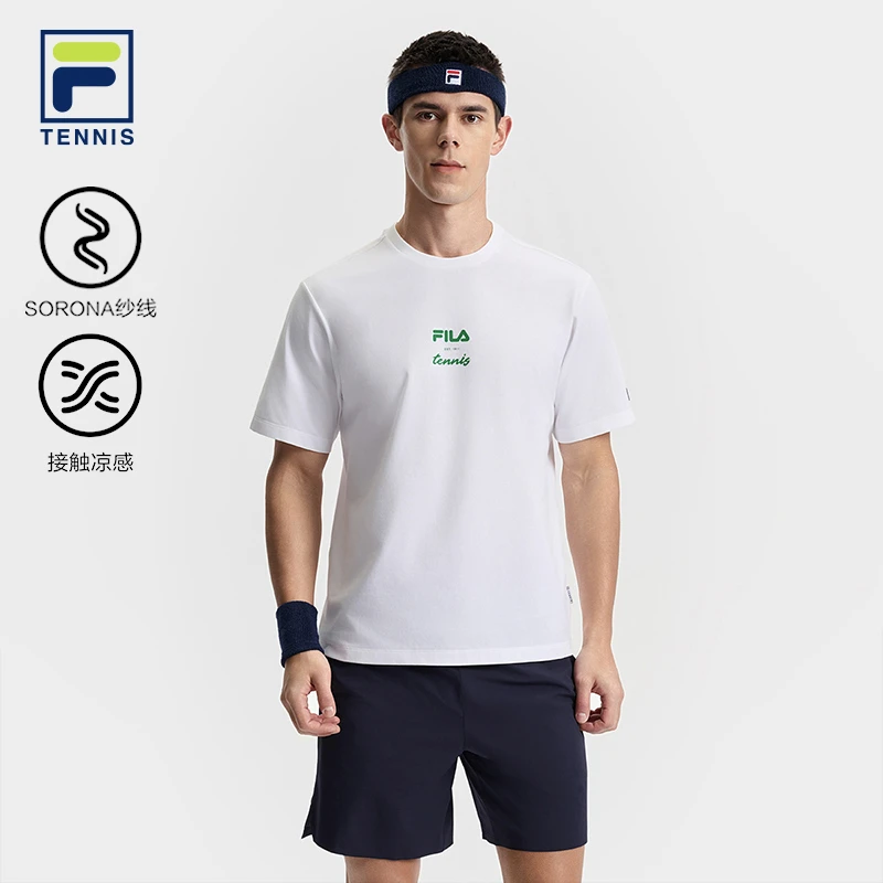 Fila/斐乐凉感运动短袖网球户外系列休闲针织简约宽松凉感T恤夏季