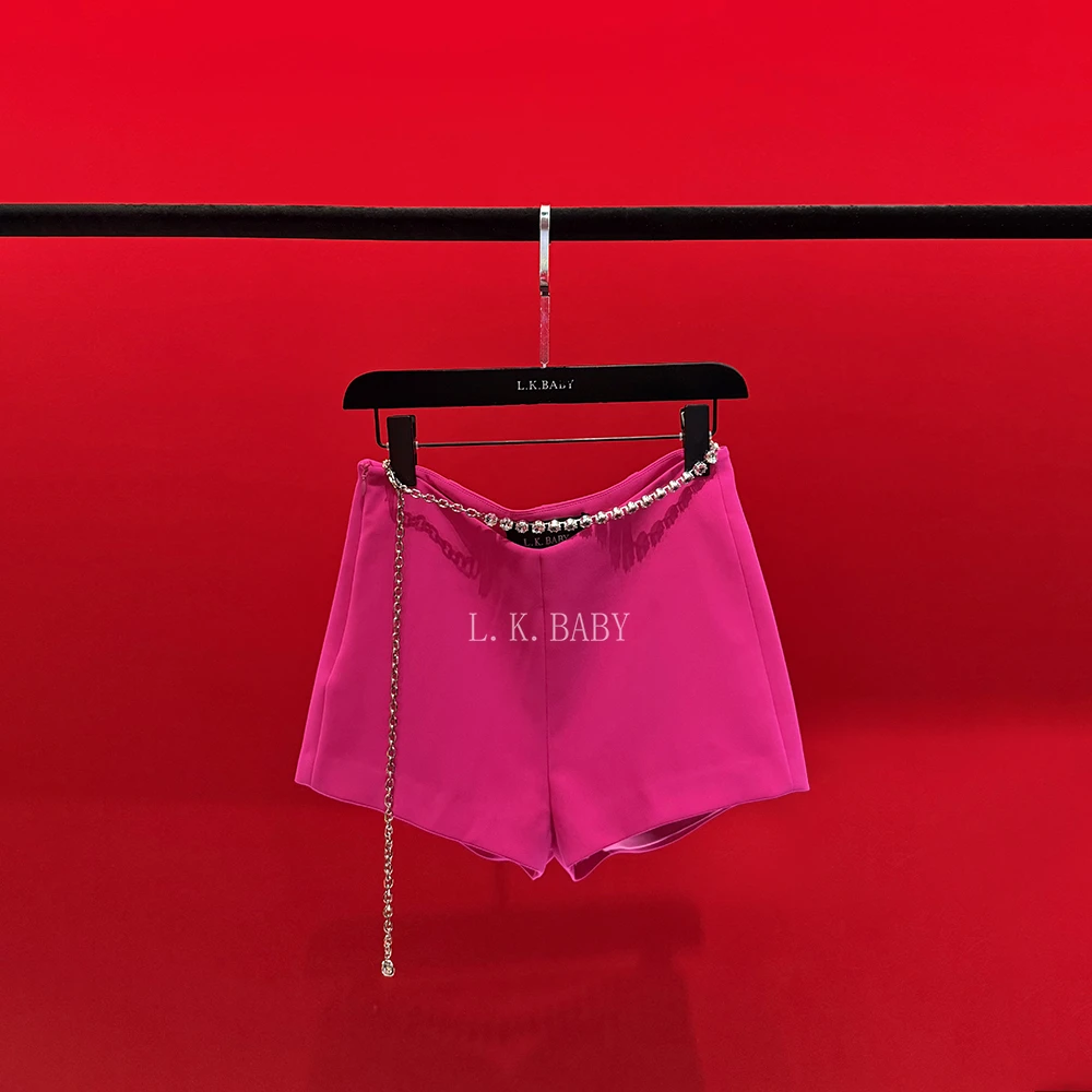 【L.K.BABY】费洛玫瑰S  法式名媛高腰时尚百搭显瘦短裤