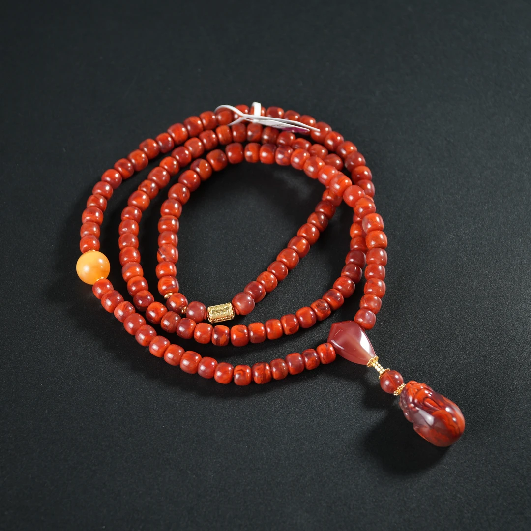 【老掌柜讲珠宝】南红貔貅项链7m+ DIQ021615