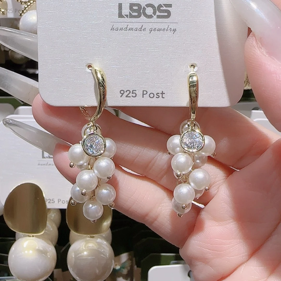 锆石铜合金925银耳环