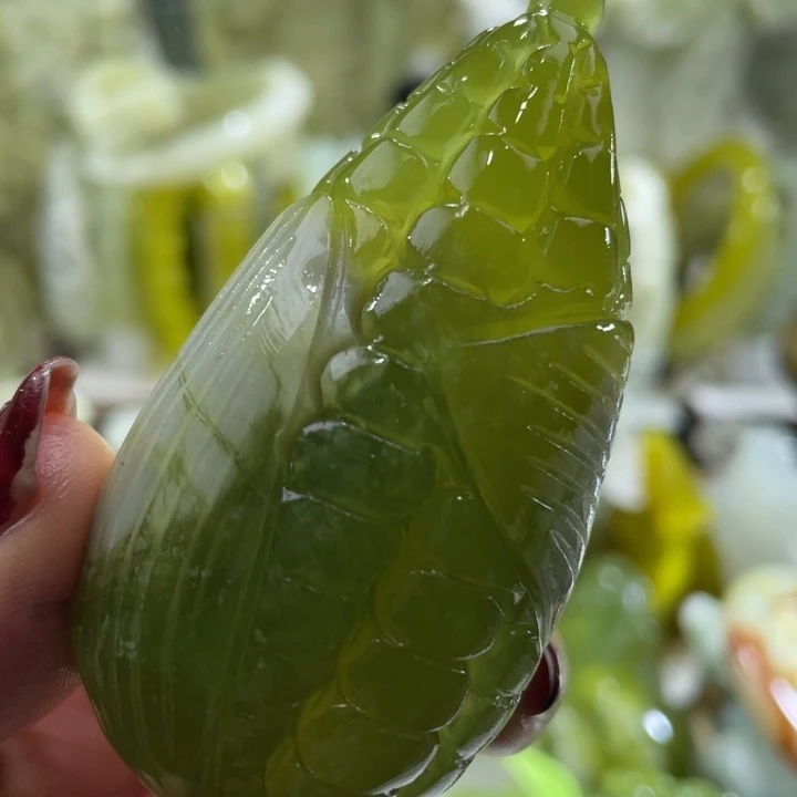 岫玉未镶嵌手把手把