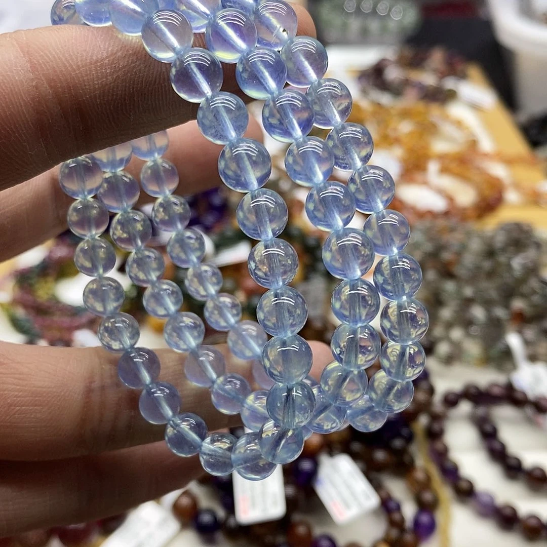 海蓝宝石手链未镶嵌多样性发货发一条