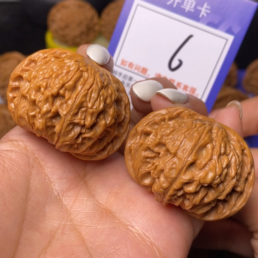 文玩核桃把件43磨盘狮子头6