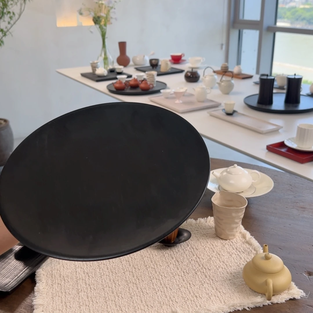 大漆水果圆盘1个