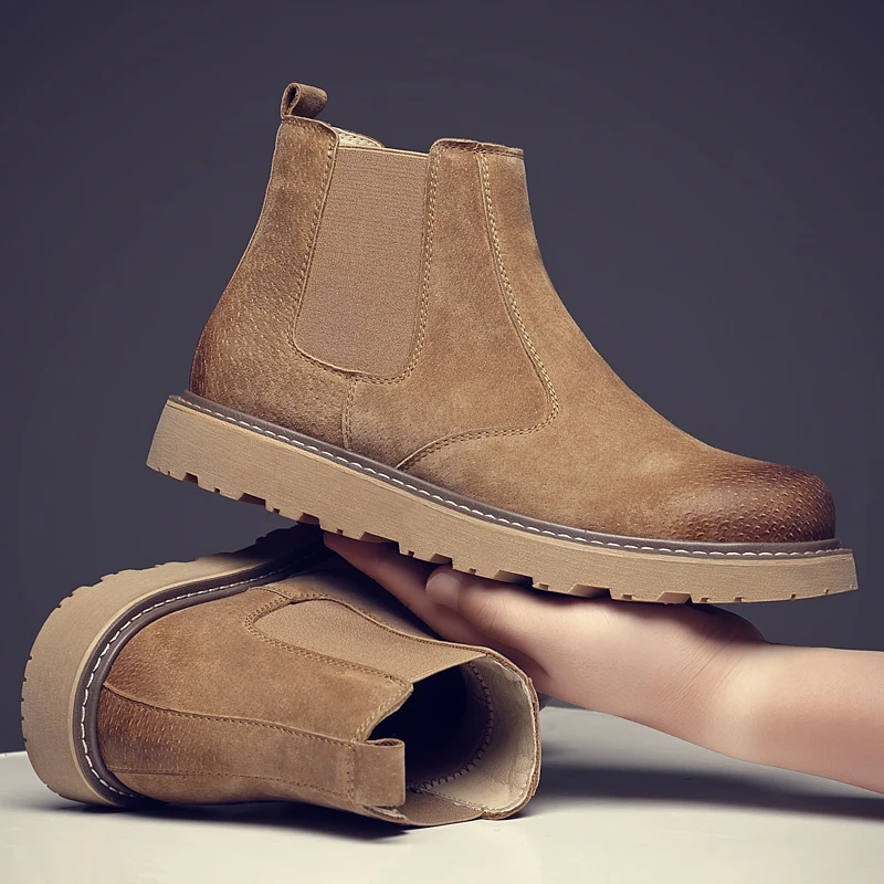 Louis Fordea/路易弗狄轻奢马丁靴男士季高英伦风男士中帮马丁靴