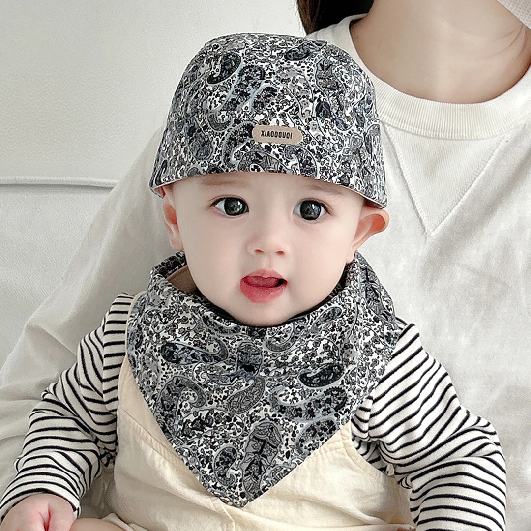 宝宝帽子帅气地主帽春秋冬季薄款棉布婴儿花帽潮款韩版男女童帽子