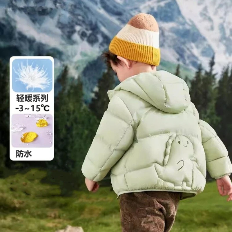 锦纶/尼龙100%三防童装男童羽绒服宝宝冬装外套儿童上衣2024新款