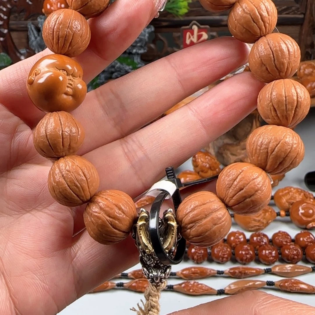 橄榄核手串/手链宽1.5精品猴头百态手串
