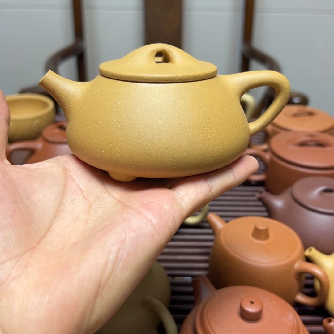 茶壶紫砂石瓢微瑕200ccc段泥