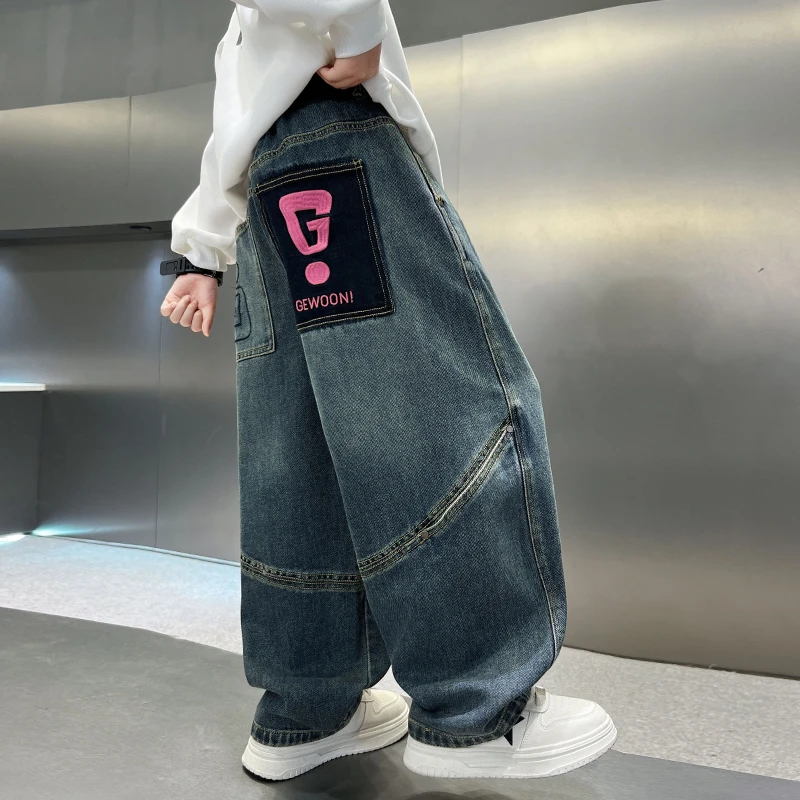 童装男童秋装裤子2025儿童中大童休闲裤潮酷痞帅男孩春秋牛仔裤