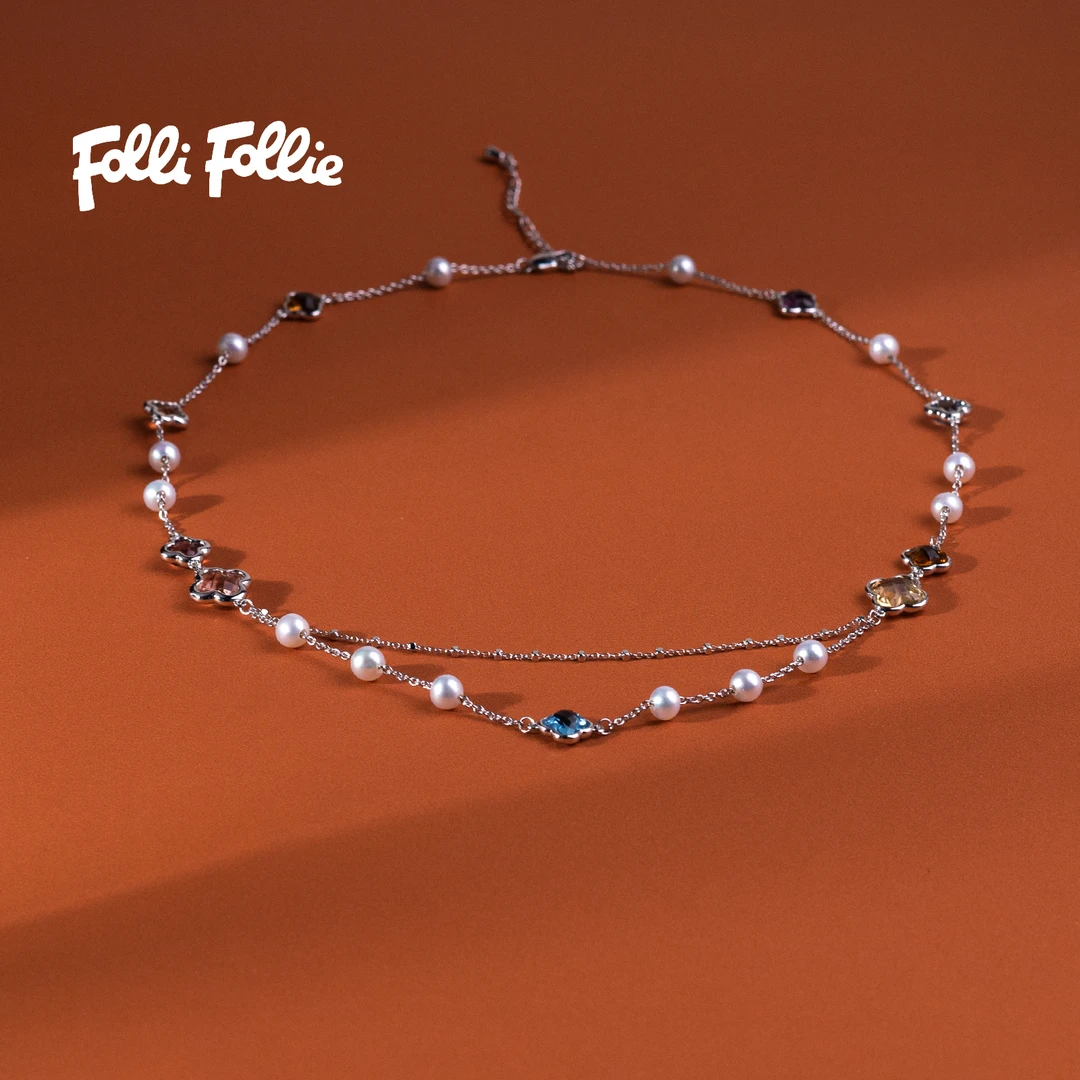FolliFollie淡水珍珠项链4.5-5.5mm时尚百搭经典设计