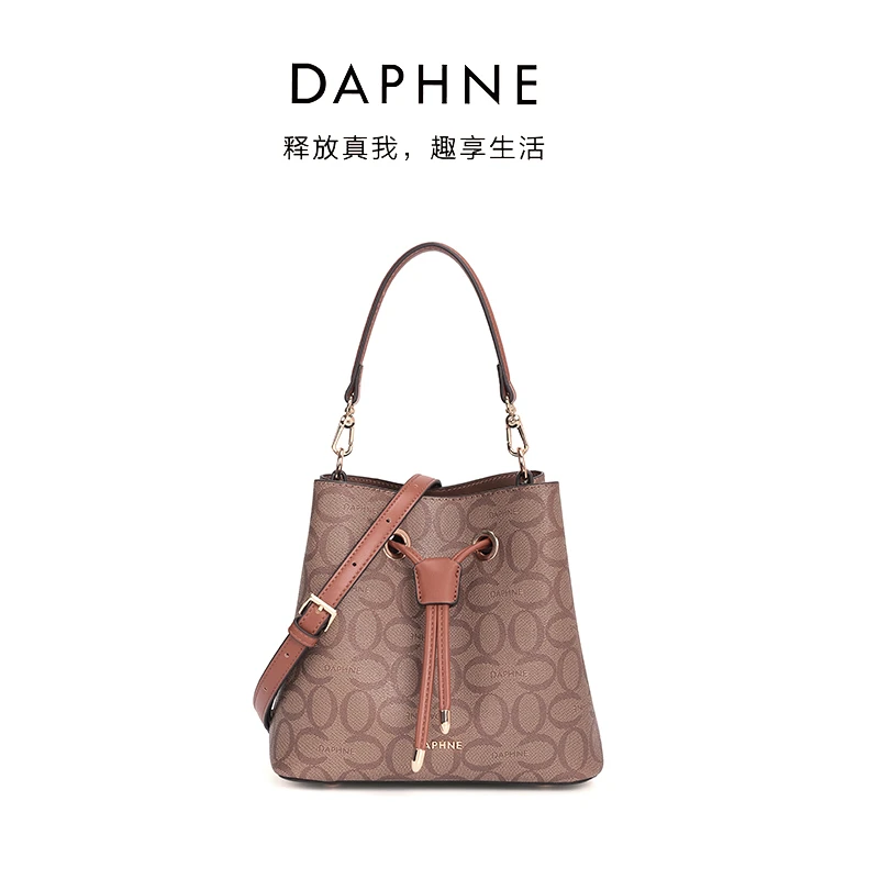 达芙妮单肩手提女士包经典中号斜跨气质大气10755