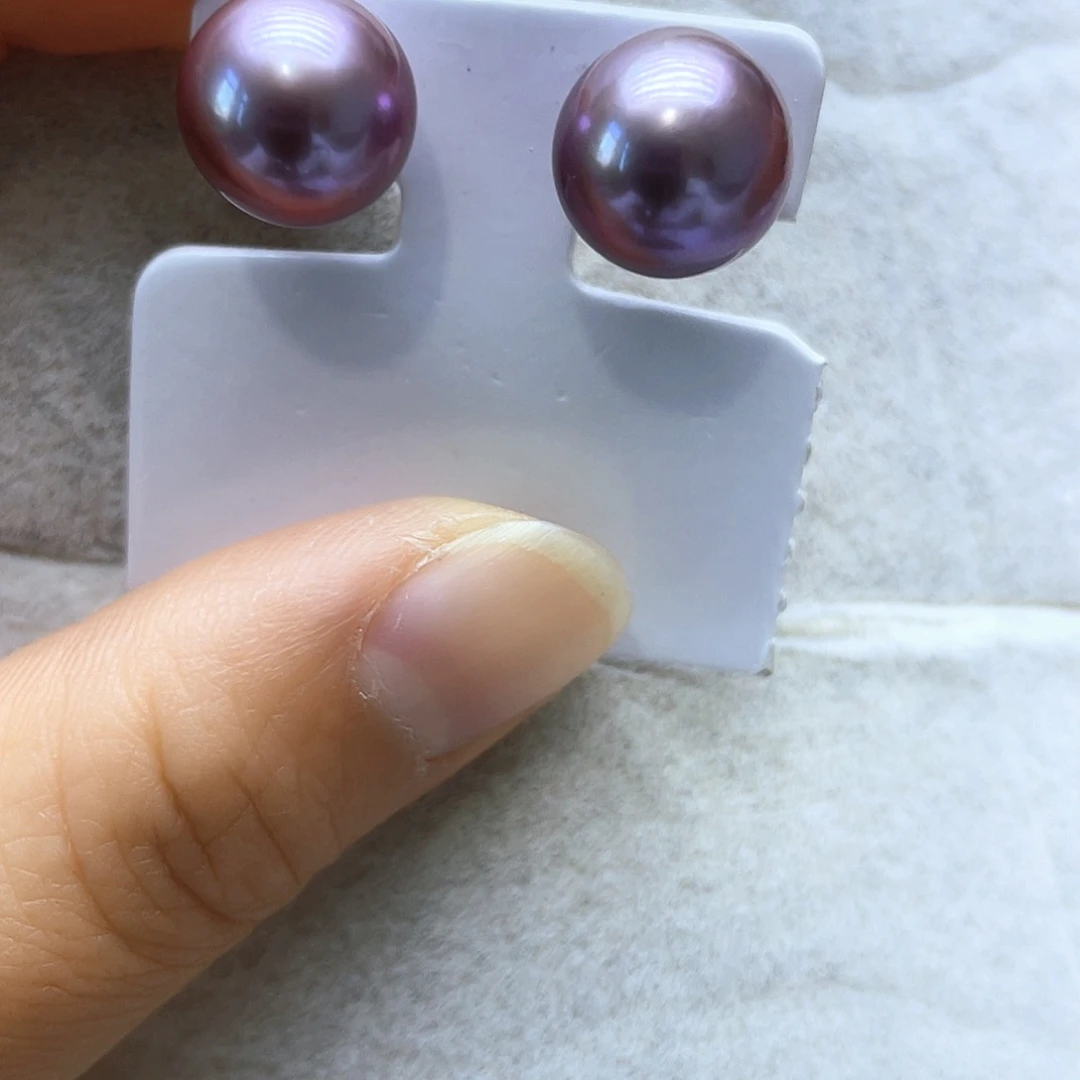 淡水珍珠耳饰银S925镶嵌