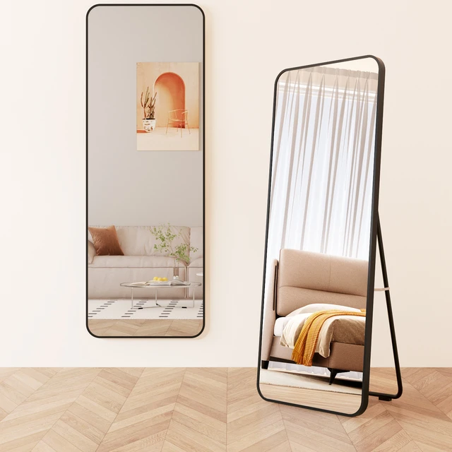 身镜穿衣落地镜子家用壁挂贴墙网红女生卧室化妆挂墙试衣镜玻璃新