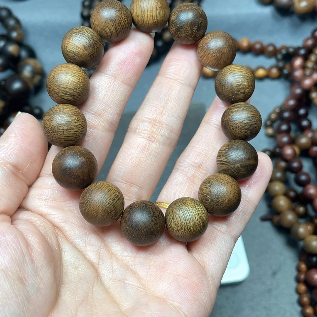 沉香手串芽庄白棋1.4