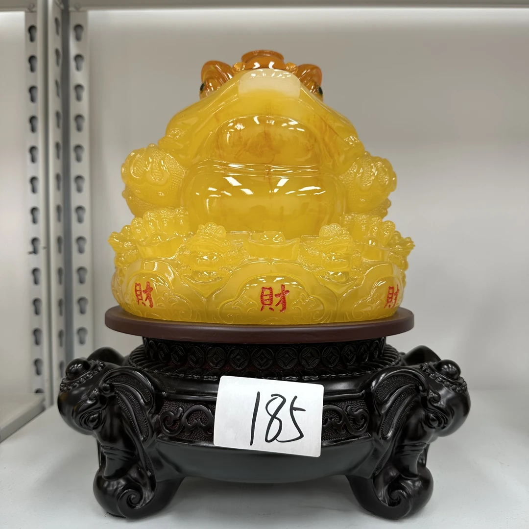 185【八方来财金蟾】长27宽27高31cm（孤品竞拍摆件 介意微瑕勿拍）