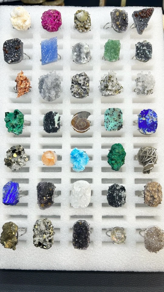 铜合金戒指 丨纯手工饰品丨一物一拍丨天然原石戒指【晶立雅原创】