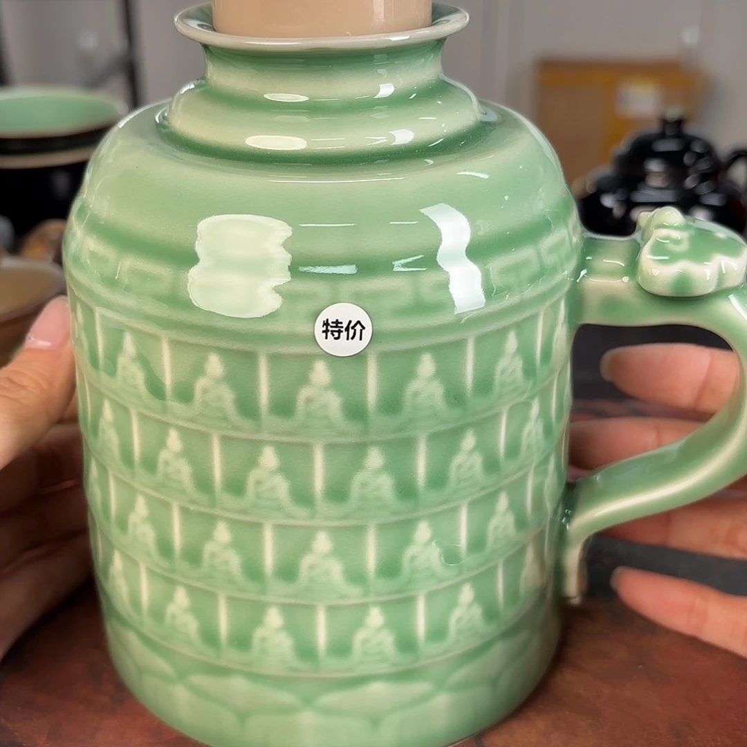 龙泉云间青瓷小米茶器