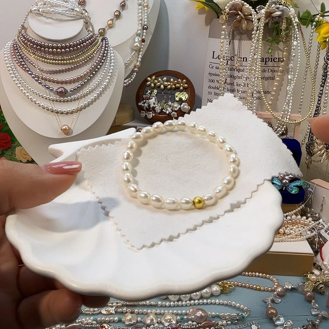 颈饰银S925镶嵌淡水珍珠