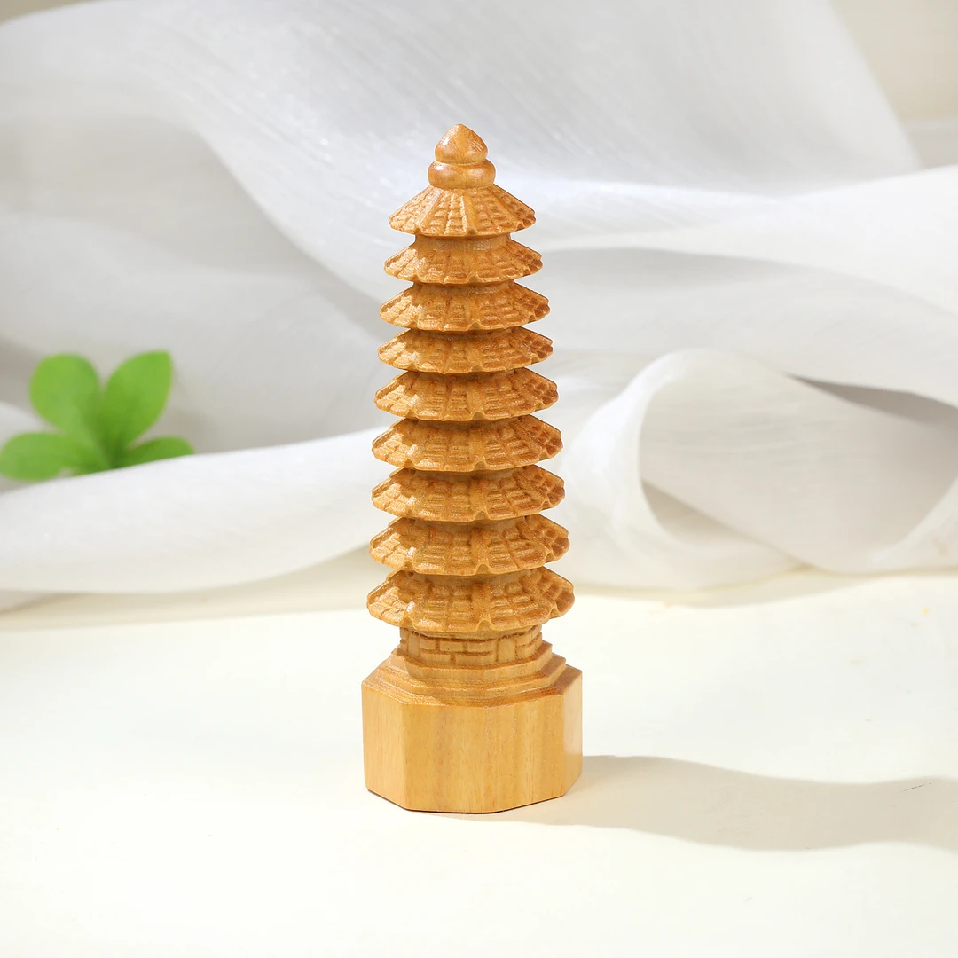 【麦子家族春季特惠】黄金檀实木雕刻公室桌面摆件装饰D1039