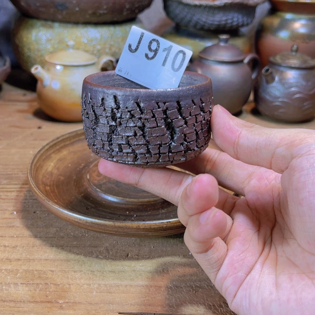 纯手工制作工艺（柴烧）裸烧纯手工制作柴烧杯910