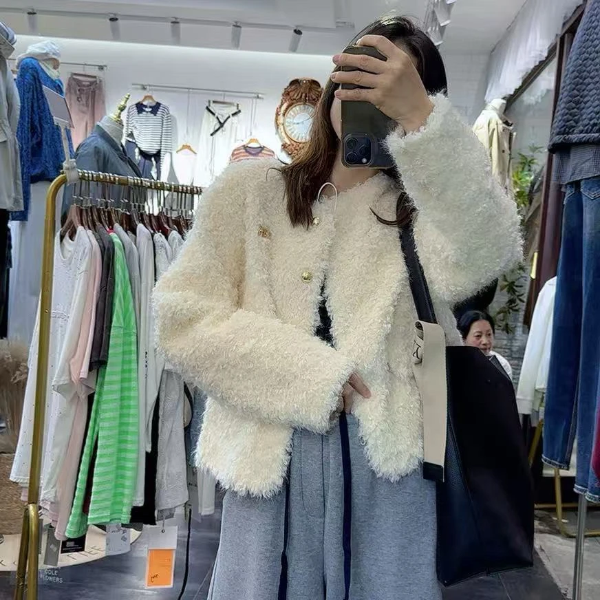 秋冬新款加厚土耳其绒仿真皮毛一体女小香风名媛外套小众轻奢遮肉