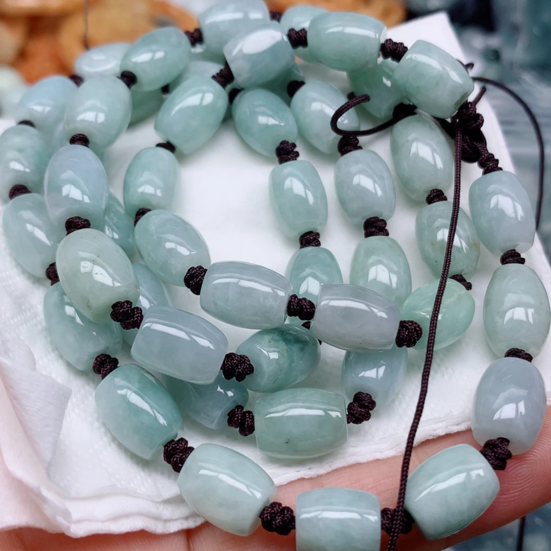 翡翠未镶嵌项链珠子批发