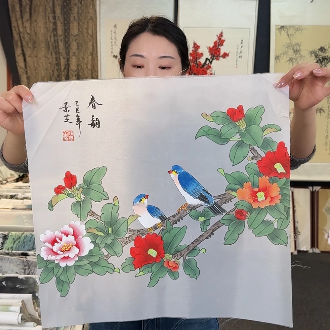 纯手绘国画作品好看