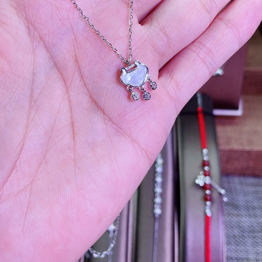 非金属非金属S925如意锁吊坠