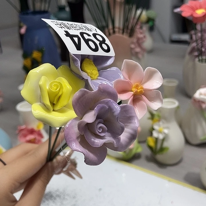 陶瓷纯手工捏花设计