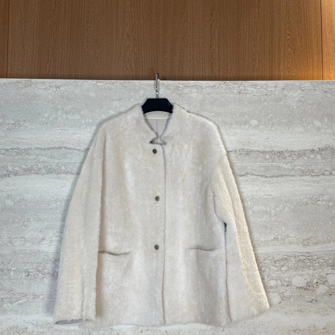 TANTAN 时尚气质短款秋冬羊皮毛一体外套4088