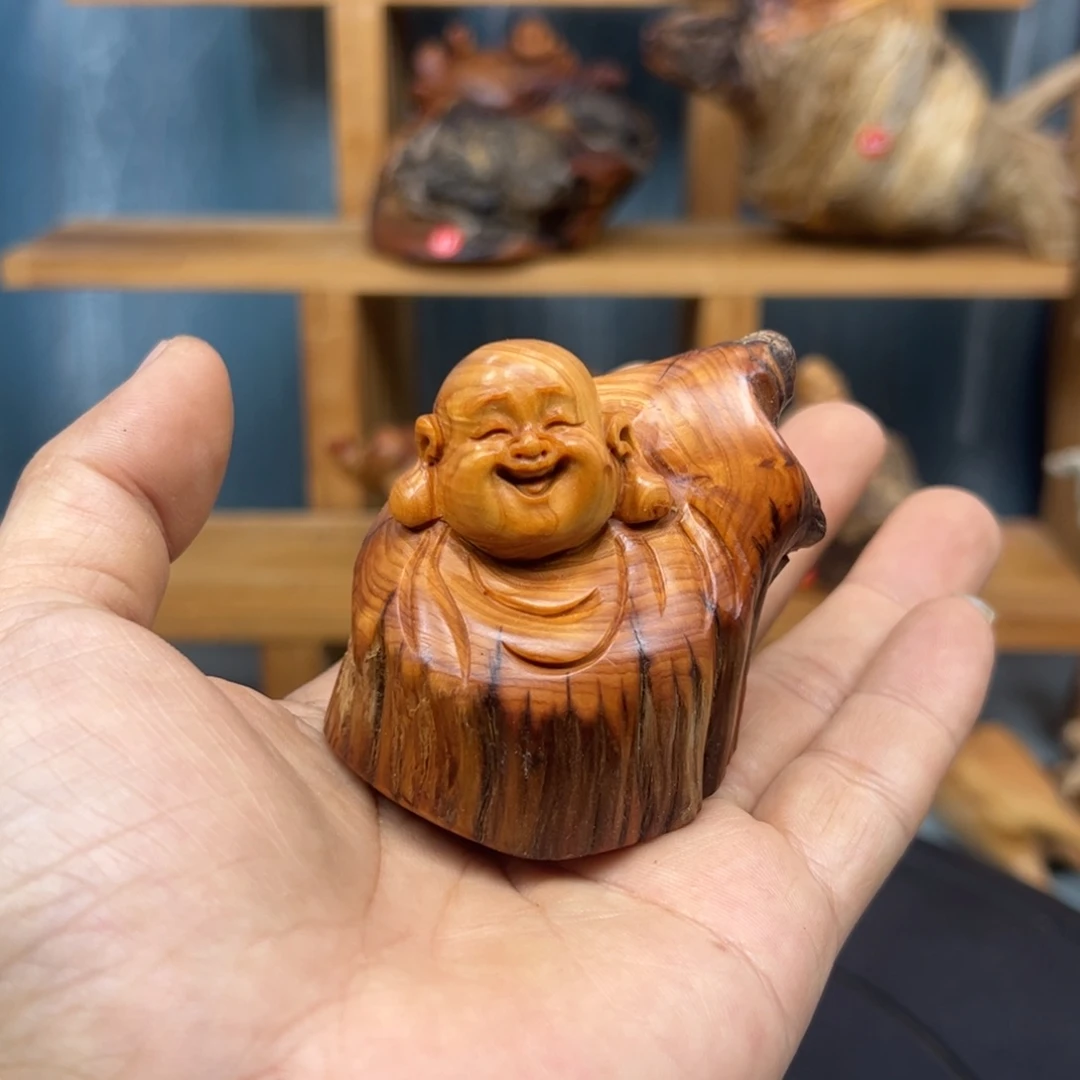 木华**剑崖柏木摆件手把件