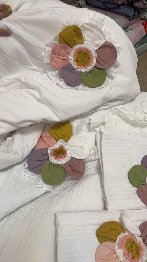 床盖活性套四件套  韩式小花